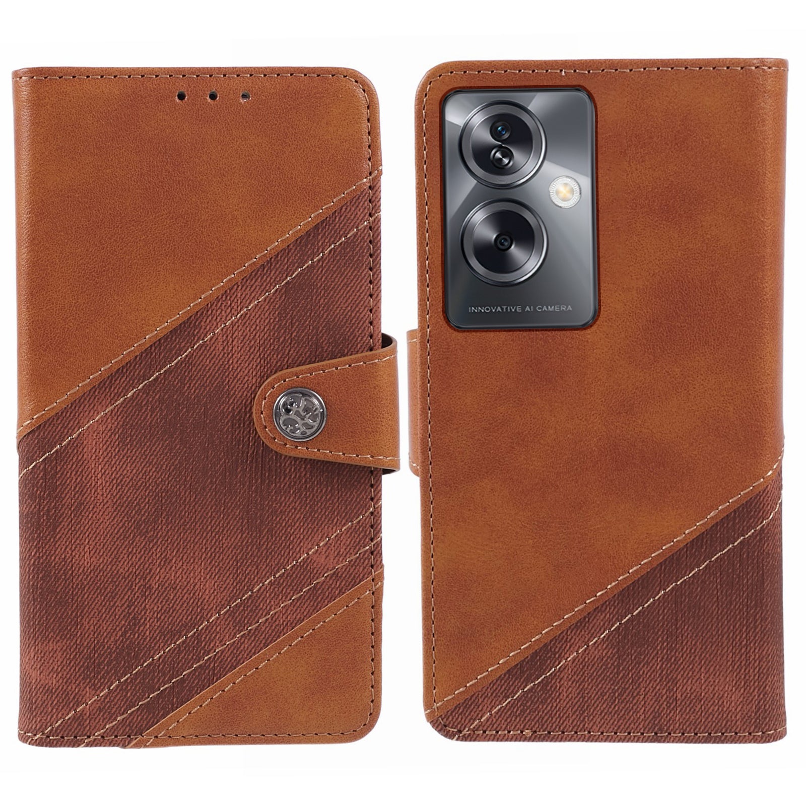 For Oppo A79 5G PU Leather Phone Case Crazy Horse Texture Mobile Phone Shell Wallet - Red For Oppo A79 5G PU Leather Phone Case Crazy Horse Texture Mobile Phone Shell Wallet - Red